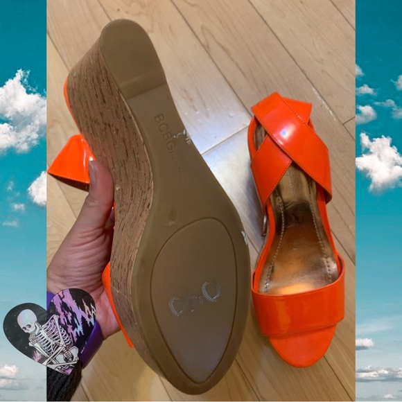 Orange Wedge Sandals - Picture 2 of 3